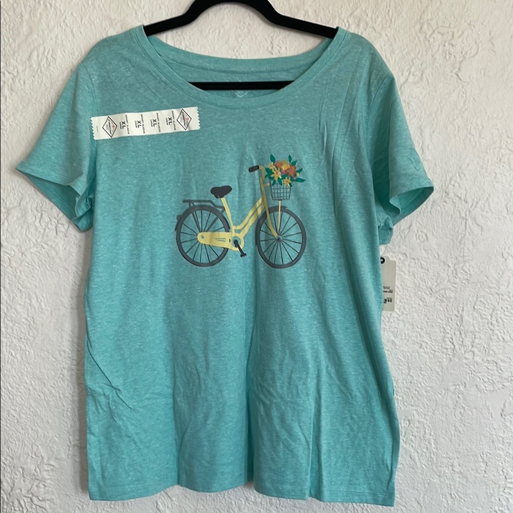 New with tags Teal Bicycle Graphic T-Shirt